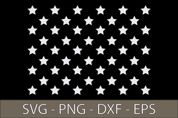 50 Stars, USA Flag Stars, American Flag Graphics for Crafts