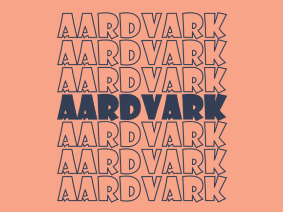 Aardvark SVG Cut File: Graphics for Print Templates