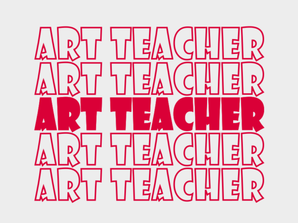 Art Teacher SVG Cut File: Graphics for Print Templates