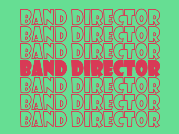 Band Director SVG Cut File: Graphics for Print Templates