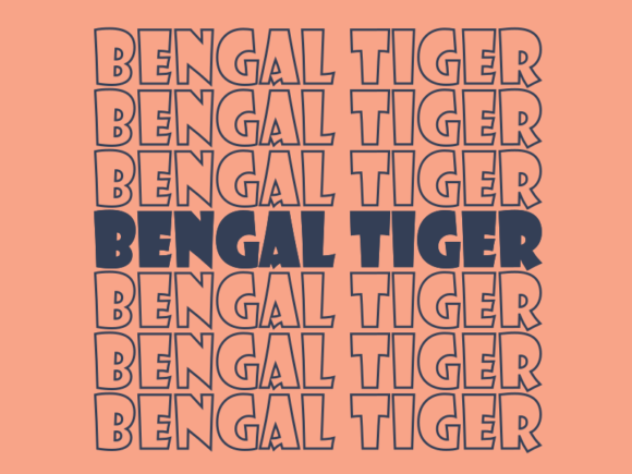 Bengal Tiger SVG Cut File: Graphics for Print Templates