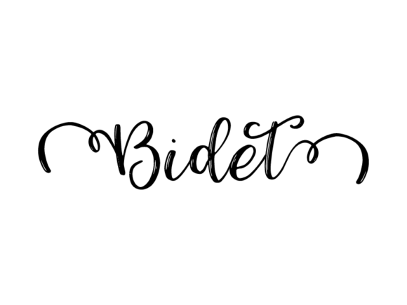 Bidet Lettering: Monochrome Graphics for Print Templates