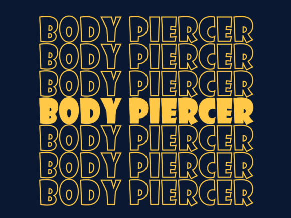 Body Piercer SVG Cut File: Graphics for Print Templates