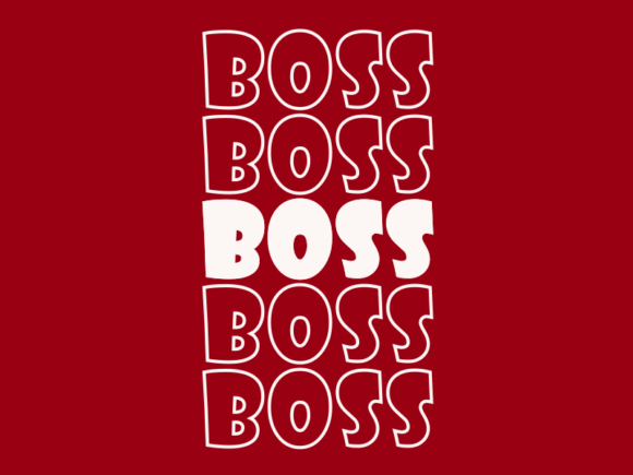 Boss SVG Cut File: Graphics for Print Templates