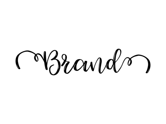 Brand Lettering: Monochrome Graphics for Print Templates