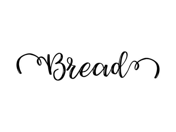 Bread Lettering: Monochrome Graphics for Print Templates