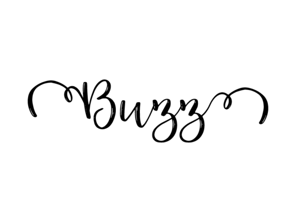 Buzz Lettering: Monochrome Graphics for Print Templates