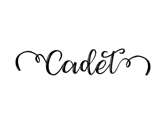 Cadet Lettering: Monochrome Graphics for Print Templates