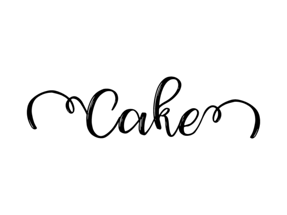Cake Lettering Graphics & Print Templates