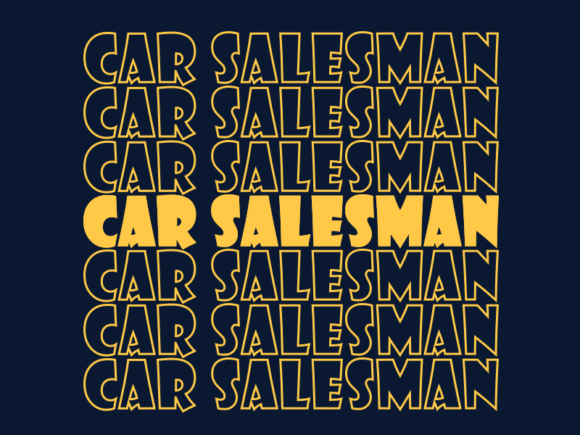 Car Salesman SVG Cut File: Graphics for Print Templates