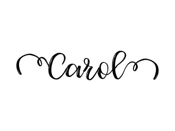 Carol Lettering: Monochrome Graphics for Print Templates