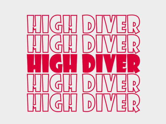 High Diver SVG Cut File: Graphics for Print Templates