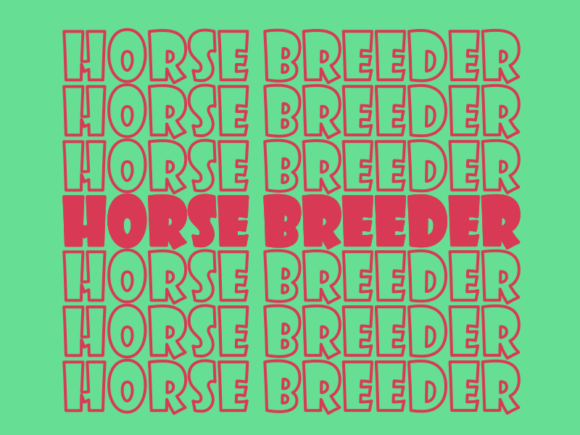 Horse Breeder SVG Cut File: Graphics for Print Templates