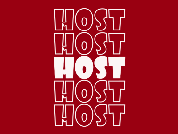 Host SVG Cut File: Graphics for Print Templates