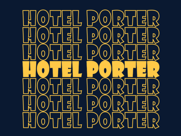 Hotel Porter SVG Cut File: Graphics for Print Templates