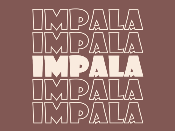 Impala SVG Cut File: Graphics for Print Templates