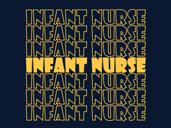 Infant Nurse SVG Cut File: Graphics for Print Templates