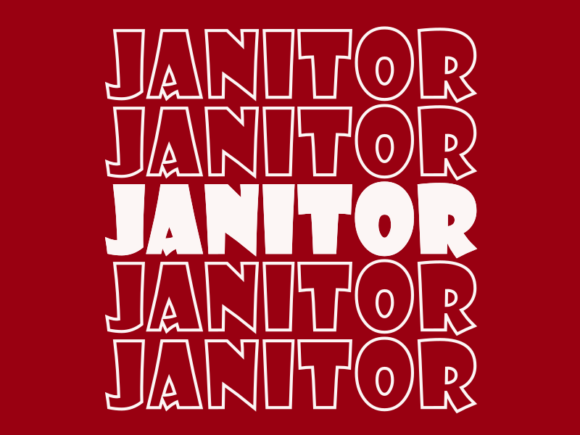 Janitor SVG Cut File: Graphics for Print Templates